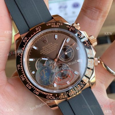 Swiss Quality Rolex Daytona Rose Gold Chocolate Dial 43mm Citizen Watch